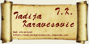 Tadija Karavesović vizit kartica